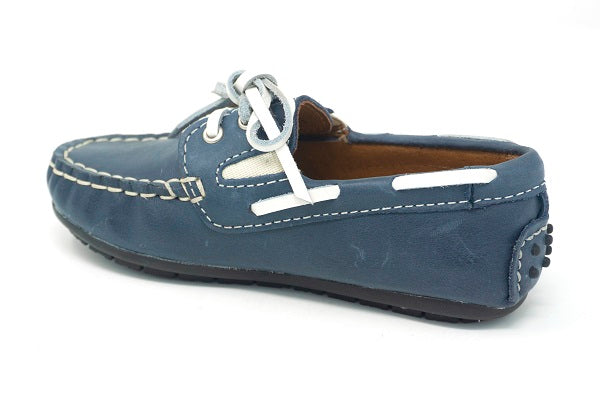 Venettini Boys 55-Scott Blue Marine Laced Loafer Shoe