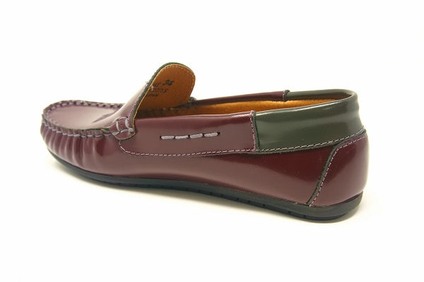 Andago 21-Blake Burdeos & Wine Leather Mocassin Shoe