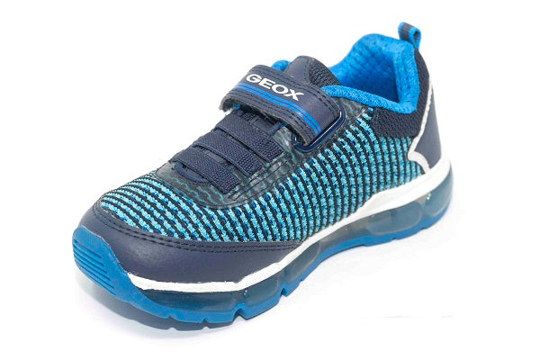 Geox Android15 Boys Navy & Light Blue Mesh Sneaker