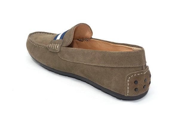 Umi Kids Aiken III Taupe Suede Boys Leather Loafer Shoe