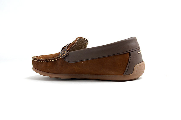 Kid Express 8597 Brent Chestnut Combo Loafer