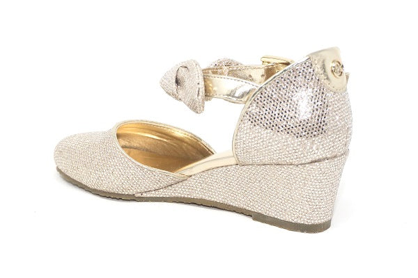 MICHAEL Michael Kors Girls Bijou Seti Silver Wedge Shoe