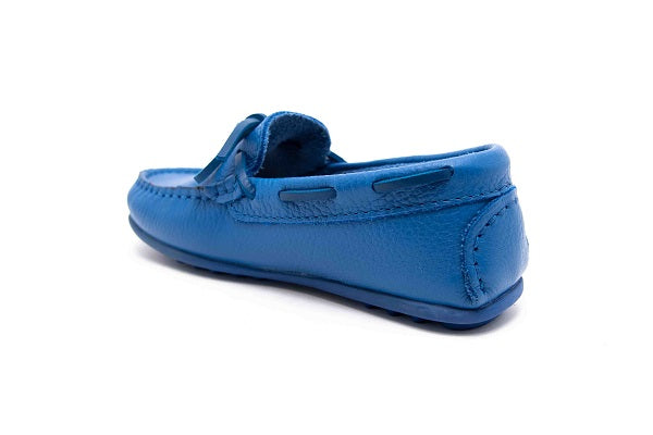 Pablosky Kids Blue Leather Driver Shoe - 125145