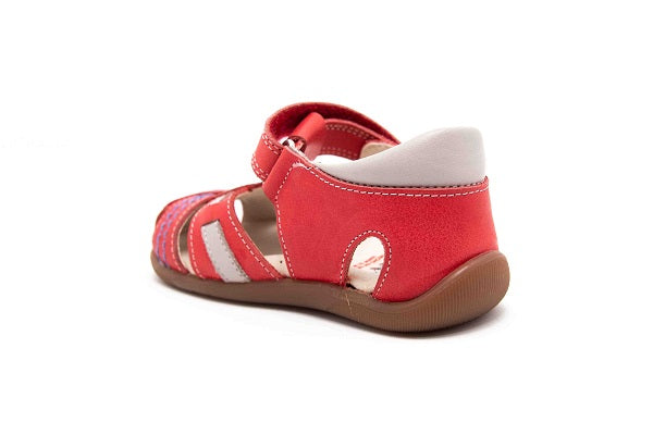 Pablosky Kids Red Leather Boys Sandal - 024566