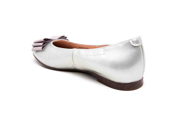 Venettini Girls 55-Darcy 2 Grey Patent Flat Shoe