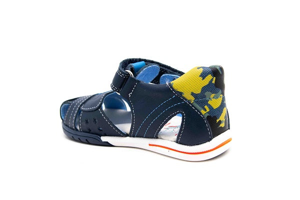 Pablosky Kids Navy Leather Boys Sandal - 069922