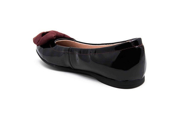 Venettini Girls 55-Vanesa Bordo Bow Fashion Flat Shoe