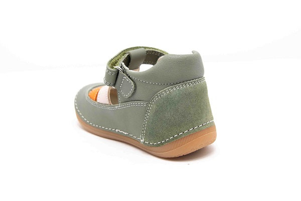 Pablosky Kids Green Leather Boys Sandal - 069092