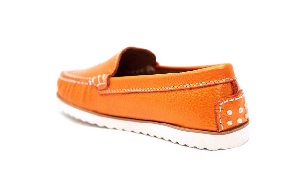 Venettini 55-Morty Orange Pearlized Embossed Loafer