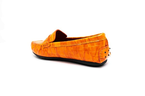 Venettini 55-Savor Tangerine Patent Loafer Shoe