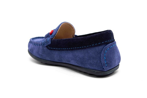 Pablosky Kids Blue Suede Leather Boys Loafer - 125442