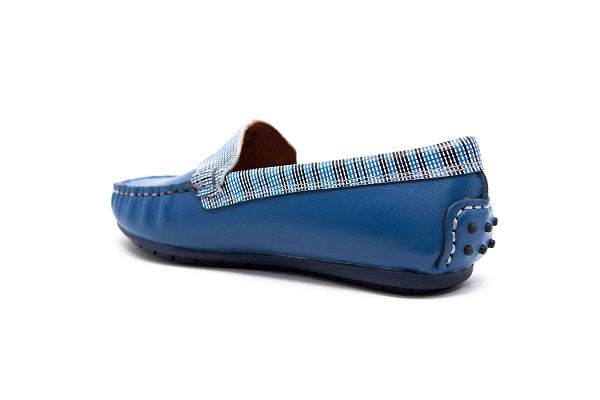 Venettini 55-Julien Indigo & Blue Leather Combo Loafer