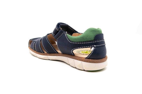 Pablosky Kids Navy Leather Boys Sandal - 589226