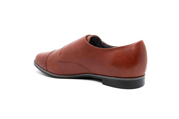 Venettini Boys 55-Wally Tobacco Leather Double Monk Shoe