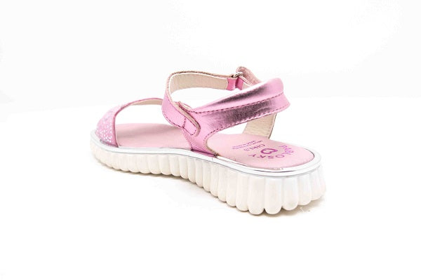 Pablosky Kids Pink Leather Girls Sandal - 466260