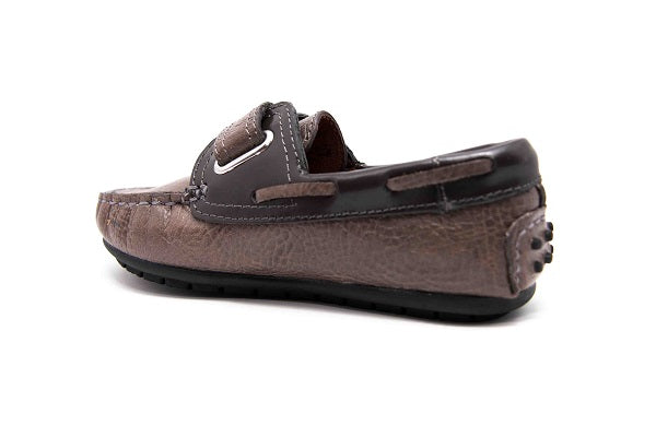 Venettini Boys 55-Samy 2 Wood Crazy & Oil Leather Velcro Loafer