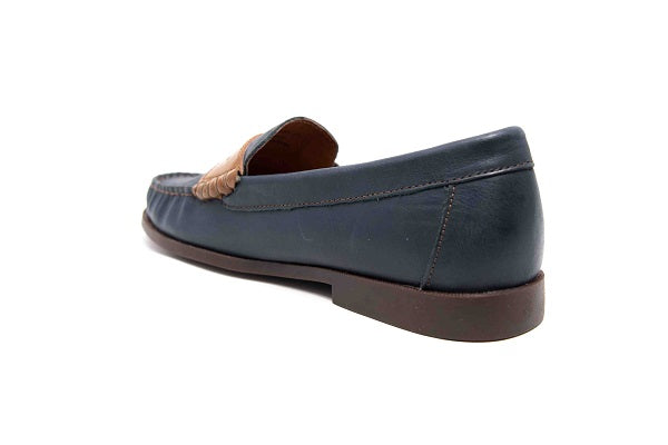 Venettini Boys 55-Mory Navy Wax Leather Shoe