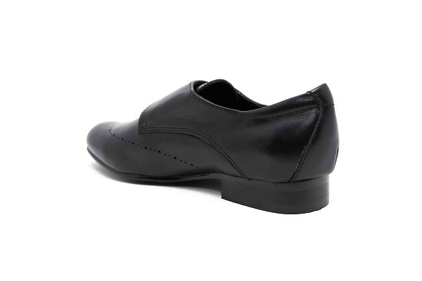 Venettini Boys 55-Baker 5 Black Leather Double Monk Shoe