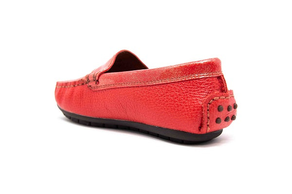 Venettini 55-Julien 177 Red Zillow Leather & Red Magic Patent Loafer