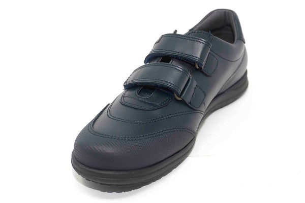 Pablosky Kids Navy Leather Velcro Boys Shoe - 320420