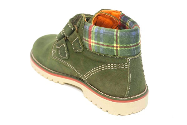 Pablosky Kids Olive Green Suede Leather Boys Boot - 038684