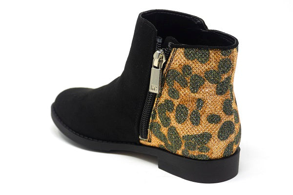 Kenneth Cole Girls Kennedy Leopard Black boot