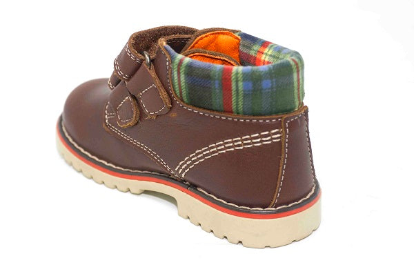 Pablosky Kids Brown Leather Velcro Boys Shoe - 038692