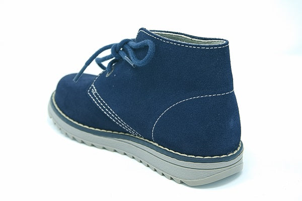 Pablosky Kids Navy Suede Leather Boys Shoe - 590626