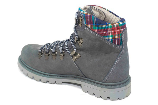 Pablosky Kids Grey Leather Boys Boot - 712154