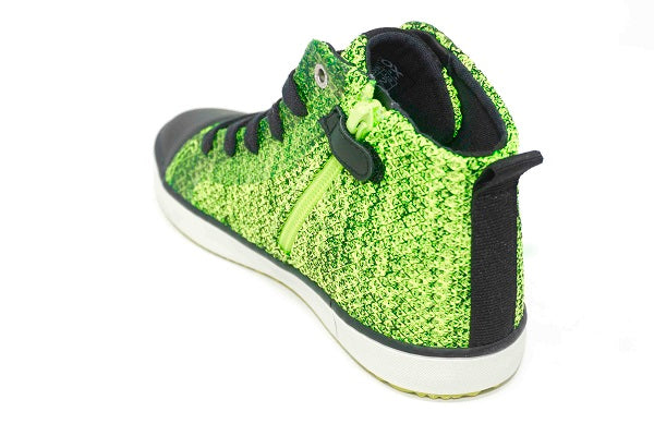 Geox J Alonisson Boys Lime & Black Sneaker