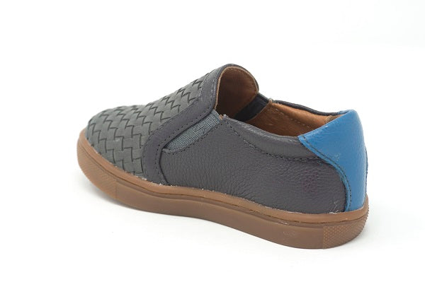 Venettini Boys 55-Zak Grey Weave Loafer Shoe