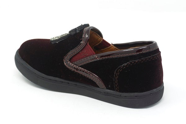 Venettini 55-Pipper 2 Bordo Velvet Slip Sneaker