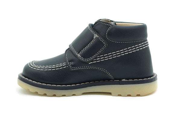 Pablosky Kids Navy Leather Boys Boot - 018322