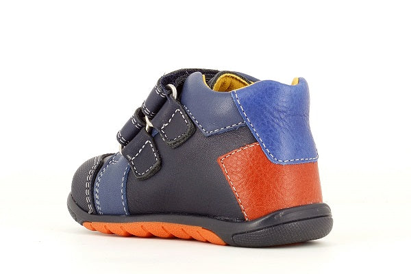 Pablosky Kids Tomcat Cosmos Navy Leather Boys Boot - 084432