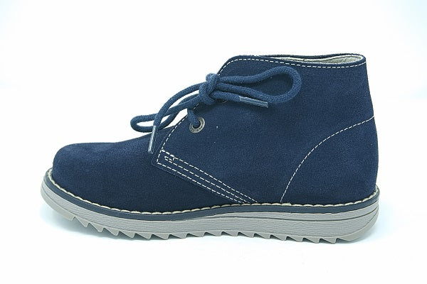 Pablosky Kids Navy Suede Leather Boys Shoe - 590626