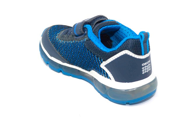 Geox Android15 Boys Navy & Light Blue Mesh Sneaker