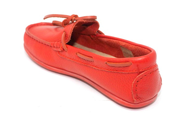 Pablosky Kids Red Leather Boys Driver Shoe - 125165