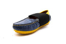 Venettini Girls 55-Lilyc Yellow & Denim Loafer with Elastic Strap
