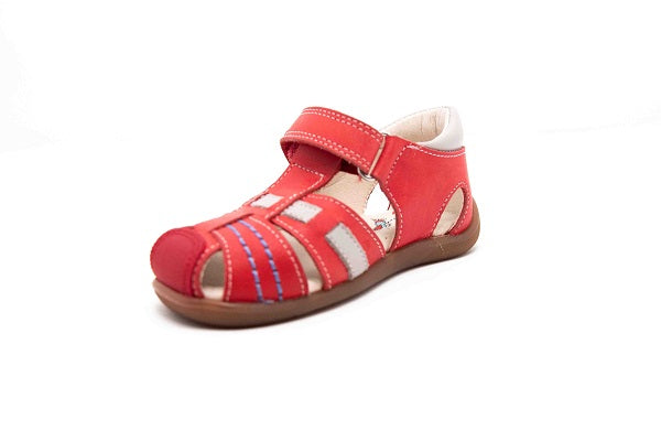 Pablosky Kids Red Leather Boys Sandal - 024566