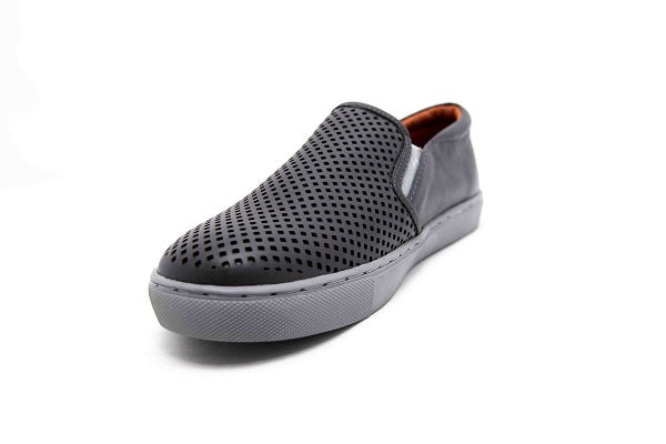 Venettini Boys 55-Troy Grey Leather Sneaker