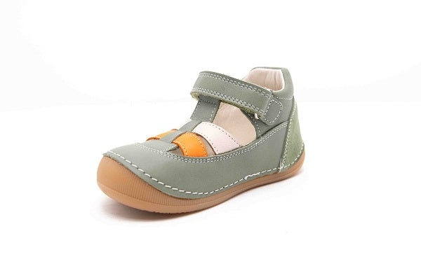 Pablosky Kids Green Leather Boys Sandal - 069092