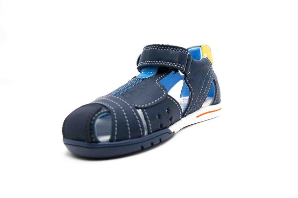 Pablosky Kids Navy Leather Boys Sandal - 069922