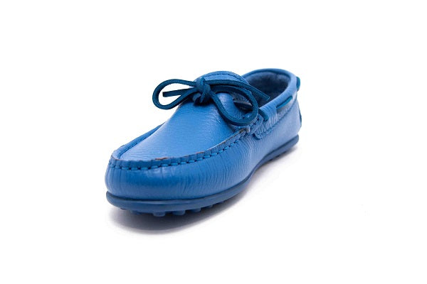 Pablosky Kids Blue Leather Driver Shoe - 125145