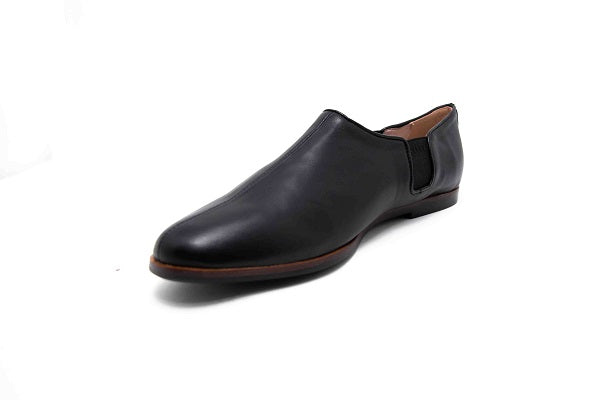 Venettini 55-Mira Black Prime Leather Flat Shoe