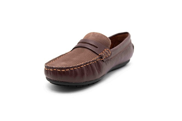 Venettini 55-Savor Brown Corduroy Loafer Shoe