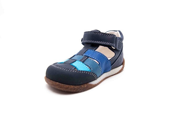 Pablosky Kids Navy Leather Boys Sandal - 045626