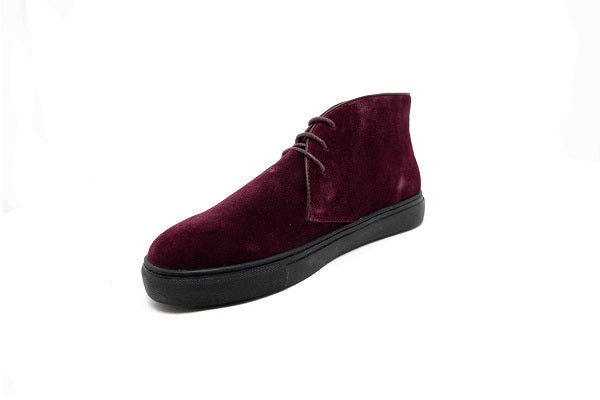 Venettini Boys 55-Drew Bordo Suede & Brown Leather Sneaker