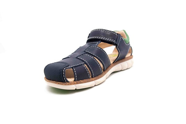 Pablosky Kids Navy Leather Boys Sandal - 589226