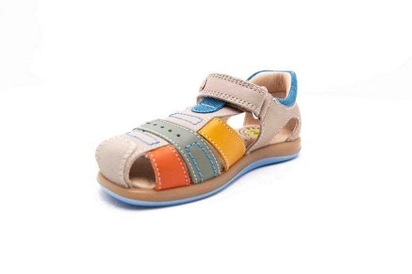 Pablosky Kids Grey Leather Boys Sandal - 079733