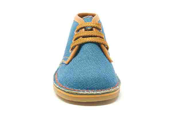 Andago 22-Brian Denim Boys Shoe with Brown Lace